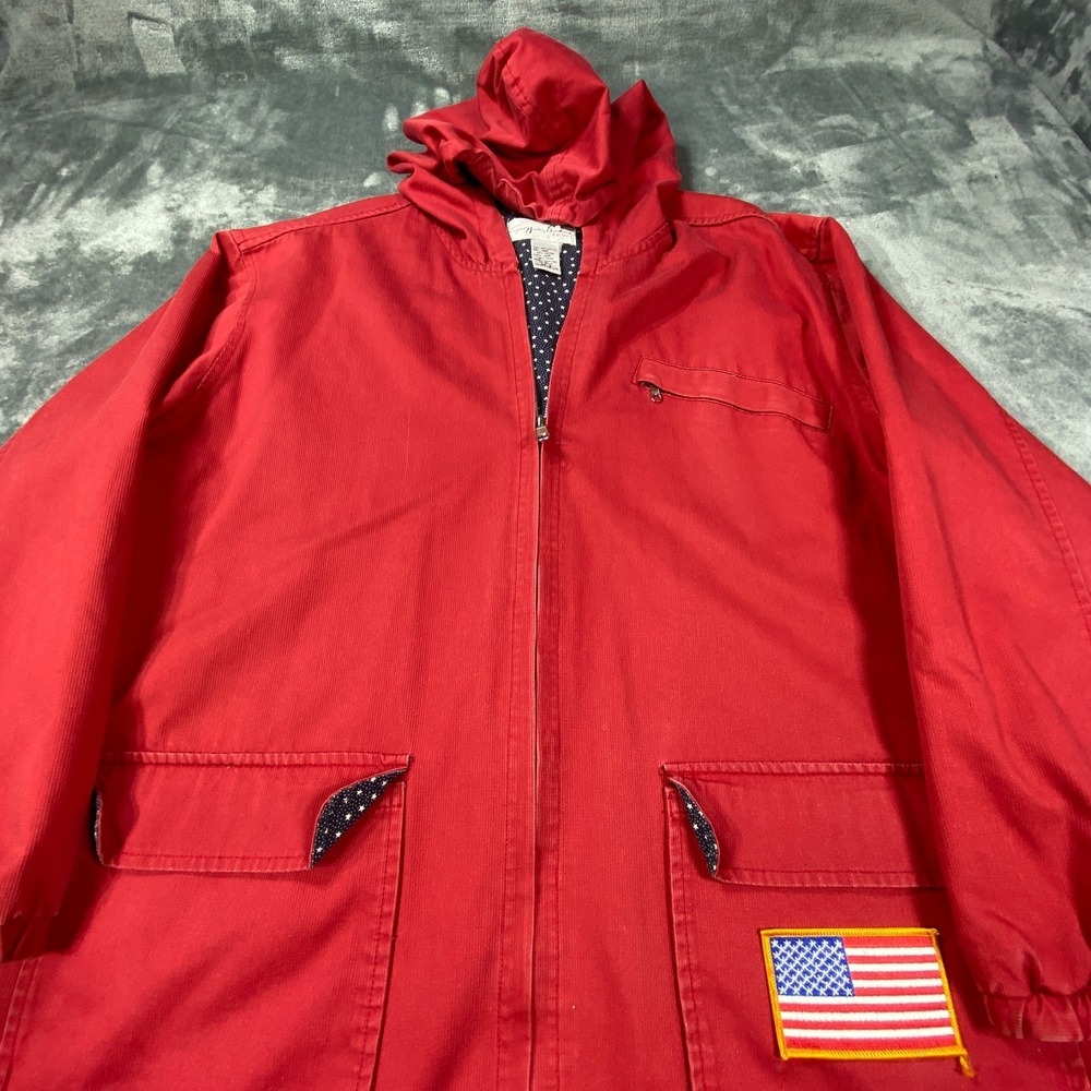 Vintage 80s Geoffrey‎ Beene Sport Hoodie Jacket S Men Cords Americana USA Vent